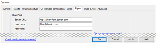 Sharepoint export options