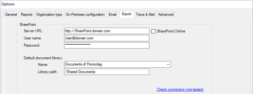 Sharepoint export options